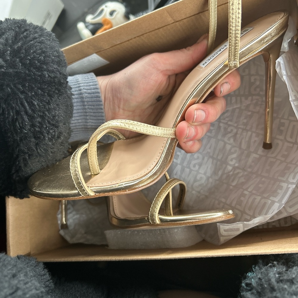 Steve Madden Metallic Gold Heels